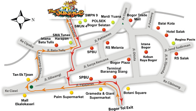 Petunjuk Arah The Jungle Water Adventure